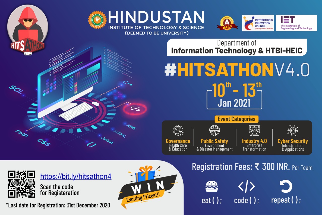 HITSATHON v4.0, Hindustan Institute of Technology and Science